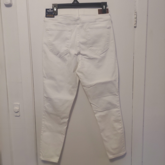 NWT Hollister Curvy High Rise Crop Super Sinny White Jeans size 7R - Picture 6 of 10